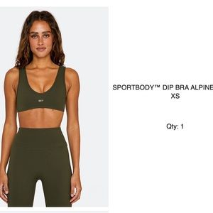 SET ACTIVE Sport Body Dip Bra Alpine Green XS